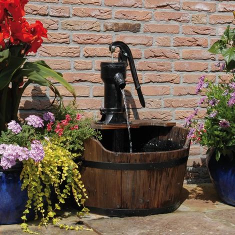 Fontana da Giardino con Barile in Legno Ubbink (1/3)