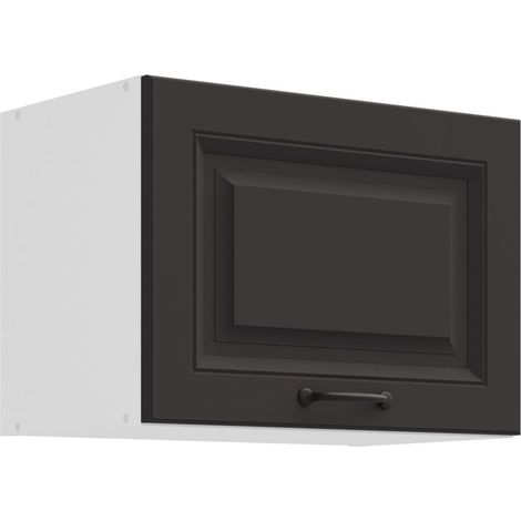 Aufsatzschrank Hochschrank 50 cm STILO Grau + Weiss Küchenzeile Küchenblock Küche Landhaus (1/5)
