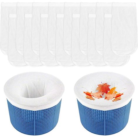 30 Pièce Chaussettes Skimmer Piscine Panier, Chaussette Prefiltre Skimmer enlever les feuilles, les poils et les impuretés (1/5)