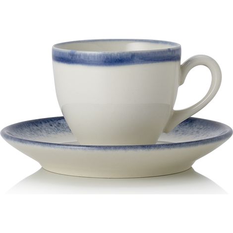 Lot de 6 tasses à espresso et soucoupes en Porcelaine 0,09 L Marina H 75 mm - Was Germany