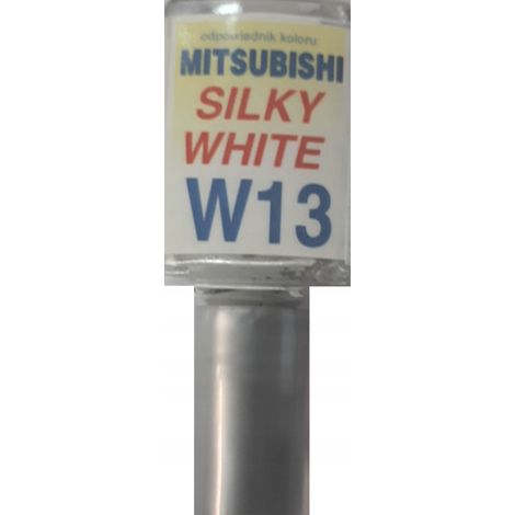 Réparation des rayures de peinture blanche soyeuse Mitsubishi W13, 10 ml ARA (1/5)