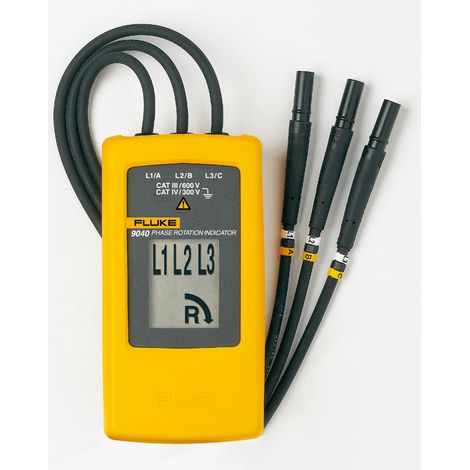 Fluke 9040EUR dispositivo de medición de rotación de fases negro amarillo