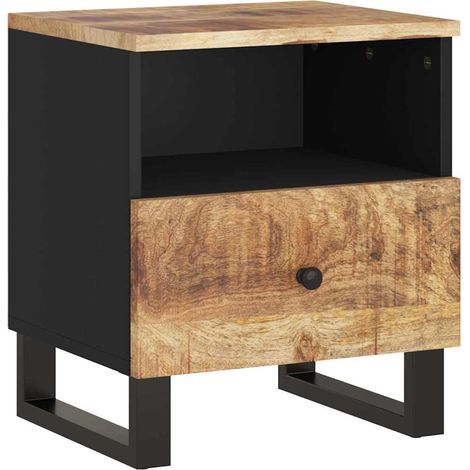 Maison Exclusive - Comodino in Legno Massello di Mango e Legno Multistrato (1/5)