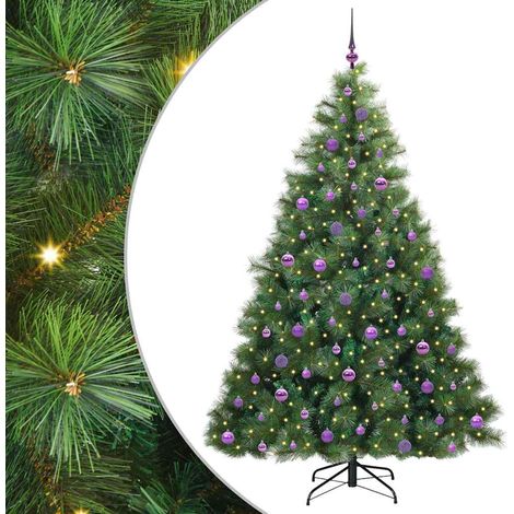 Sapin de Noël artificiel avec 300 LED Vert 210 cm PE et PVC vidaXL