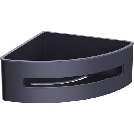 Swiss Aqua Technologies Cestello angolare per doccia in acciaio inox 16,5 cm, Nero (SATDPOLROHMC) (1/5)