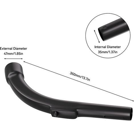 Zubehör kompatibel mit den Miele Staubsaugern C1/C3/S2/S4: abgewinkelter Griff, Handrohr S500-700 (1/4)