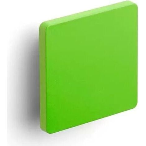 Pomolo piatta e quadrata in goffrato fine verde 70x70x22mm - 431 Square
