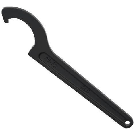 Clé en croix réglable à filetage moleté pour écrous moletés, tailles de 45 à 52 mm, épaisseur de la tête 7,8 mm, clé plate