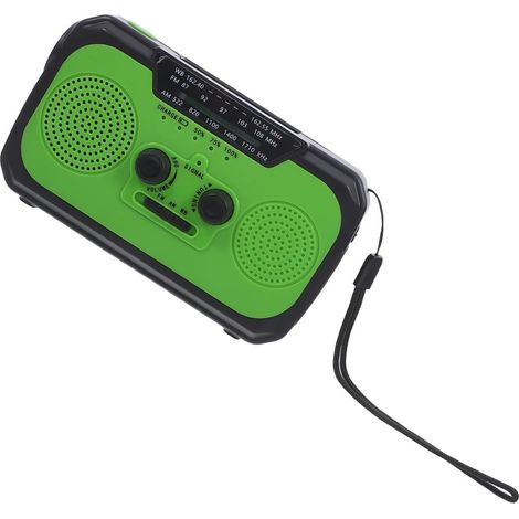 Radio d'urgence à Manivelle Solaire Rechargeable 2200mah Lampe en (1/5)