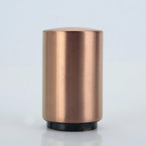 Ouvre-bouteille automatique à bouton-poussoir en acier inoxydable, cadeau pour homme, accessoire de cuisine pour homme, or rose. (1/3)