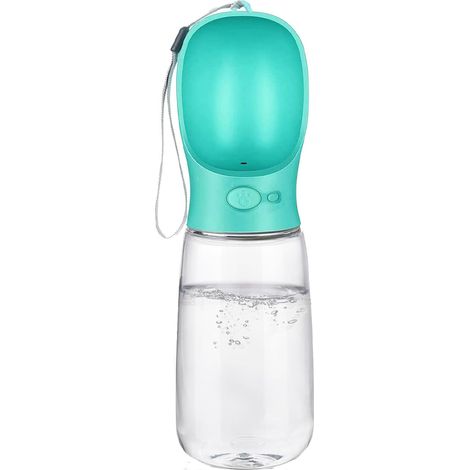 Tragbarer, auslaufsicherer Wasserspender mit Futternapf für Welpen, ideal für Spaziergänge, Wanderungen und Reisen. (1/5)