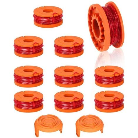 Bobine De Rechange Compatible Tondeuse Gazon Sans Fil Capuchon Alimentation Cordon Désherbage Automatique Lot 10 (1/4)