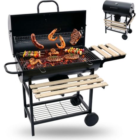 Charcoal grill with lid thermometer adjustable vents 229384406 (1/5)