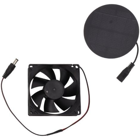 Ventilateur de panneau solaire 3W, Mini ventilateur d'extraction solaire à faible bruit et économie d'énergie pour poulailler et serre (1/5)