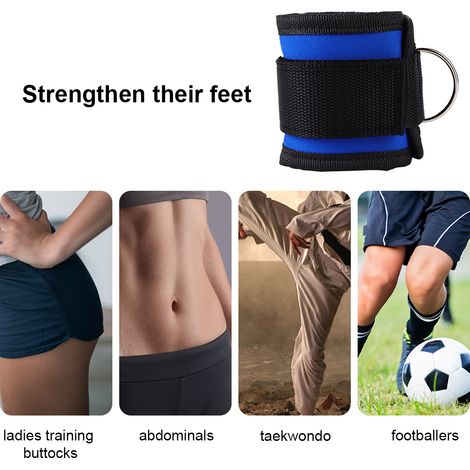 Sangle d'entraînement de cheville avec boucle de pied pour renforcement musculaire et fitness (Bleu) (1/5)
