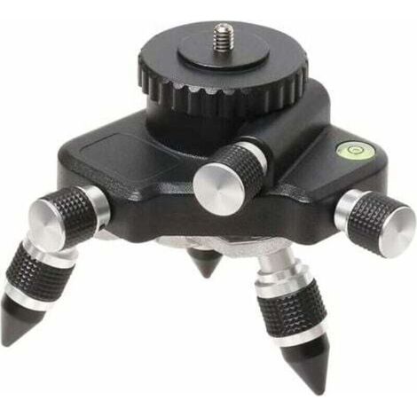 Adaptateur de nivellement laser : base rotative à 360° pour trépied de nivellement laser linéaire, base rotative pour adaptateur de nivellement de 1/4 et 5/8 pouce. (1/4)