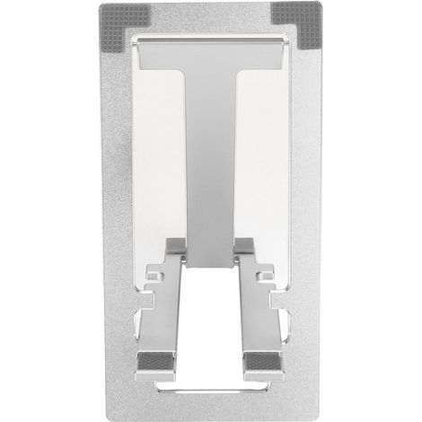 Support de téléphone pliable pour table, bureau portable en alliage d'aluminium argenté, idéal pour la maison et le bureau. (1/5)