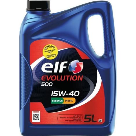 Huile moteur - ELF - Evolution 500 15W-40 - 5L (1/4)