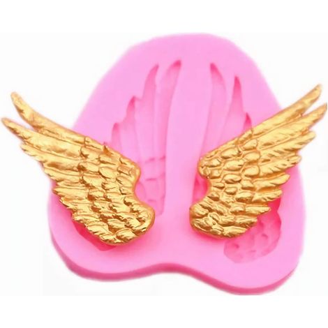 1 Moule en silicone forme ailes, résistant -40°C à 230°C, moule fondant chocolat, pour gâteau savon bougie (1/5)