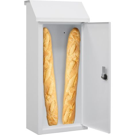 Arregui – Boîte aux lettres acier SP008BNP pour livraisons de pain – Grande capacité 60x28x16,8cm – Ouverture latérale sans clé – Résistante aux intempéries (1/5)