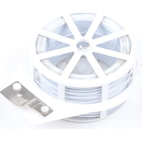 attache multifonction pour plantes de jardin, 50 mm, avec cutter pour le jardinage, la maison, le bureau, multifonction (blanc) (1/5)