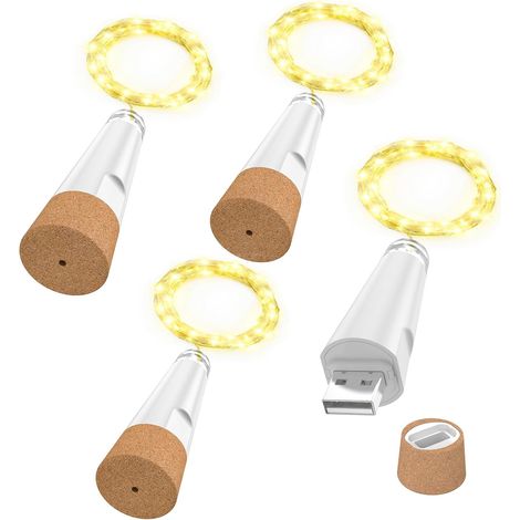 Guirlande lumineuse USB Wiederaufladbare Weinflaschenlichter avec Korken (1/5)