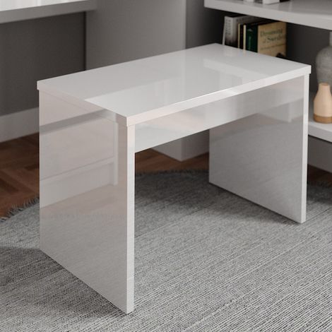 Panca Viola, Bianco, 90 cm per tavolo da toeletta, Vicco