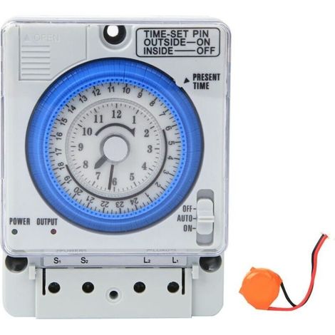 Relais de Commutation de Temps 24 Heures TB-388 minuterie mécanique AC220V 10A minuterie numérique Robuste pour Lampe (1/4)