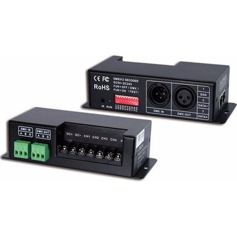 Décodeur Dmx-512 A Rgbw 5-24v 24a Lt-840-6a Lt-840-6a