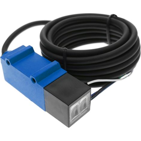 BeMatik - Cellule photoélectrique capteur interrupteur commutateur NPN NO+NC 10-30VDC 2m rétroréfléchissant (1/5)