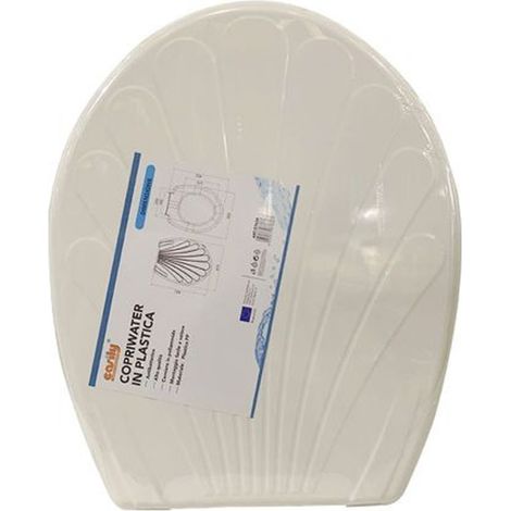 Trade Shop - COPRIWATER COPRIVASO SEDILE WC IN PLASTIC TAVOLETTA DALIA BIANCO 87638 - (1/2)