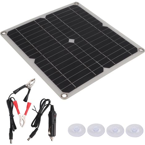 Kit Solaire Monocristallin 15W avec Double Sortie USB et DC pour Charge Extérieure (1/5)