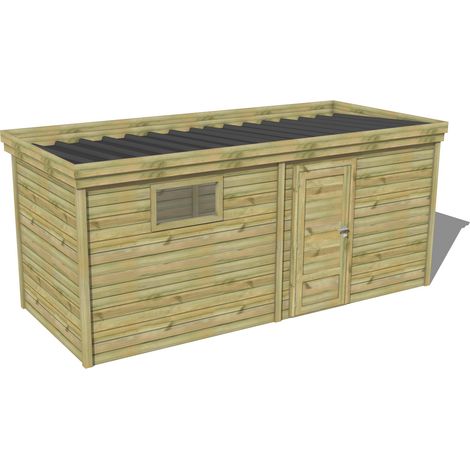 ABRI DE JARDIN bois traité 27mm, 5,7x2,1m, 12m2 (1/3)