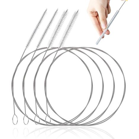 4 Pcs 100cm 120cm Stainless Steel Flexible Cleaning Brush for Straw, Pipe, Bottle, Refrigerator Hole (1/5)
