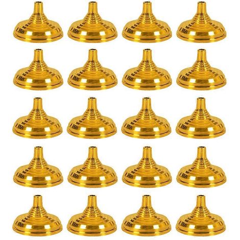 20 supports de drapeau en plastique plaqué or, supports de mât créatifs, bases de drapeau fixes (forme ronde dorée)-5.5X3.5 cm-Golden (1/4)