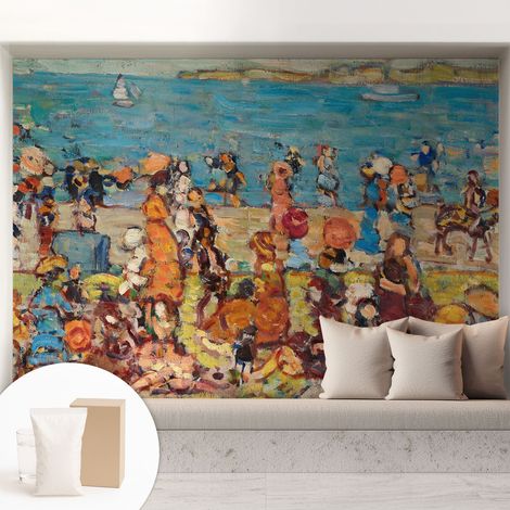 Tapete Vliestapete mit Kleber - trendige Wanddeko - elegant Fototapete für Wohnzimmer - Schlafzimmer Strandszene 208x146 cm (1/5)