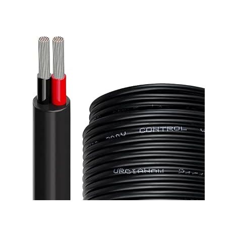 Cable eléctrico 20AWG 30.5 metros 0.5 mm² 2 conductores calibre cable eléctrico 20AWG PVC alambre trenzado de cobre estañado (1/5)