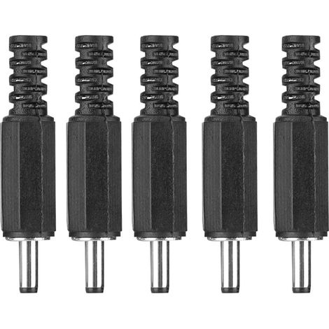 Prise d'alimentation, 5 pièces 1,3 mm x 3,5 mm Prise d'alimentation CC mâle Jack Adaptateur de connecteur coaxial (1/5)