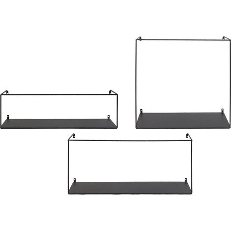 Ulmo Wandregal Set von 3 schwarz. (1/3)