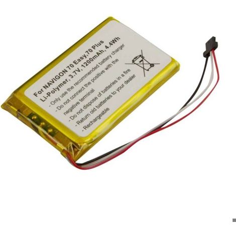 Batterie de Remplacement pour Navigon 70 Easy Plus 3,7V 1200mAh Li-Polymer (1/3)