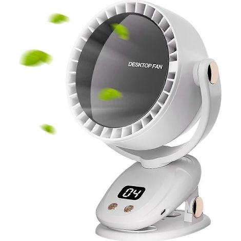 HONORNIC - Ventilateur de bureau sans pales, petit ventilateur de refroidissement à 6 vitesses, idéal pour une utilisation silencieuse à la maison, au bureau et dans les chambres.