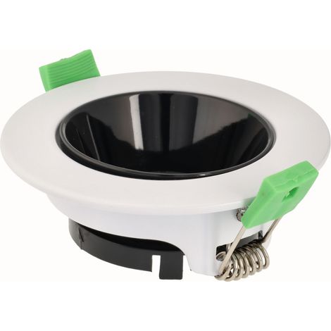 Jandei - Aro para bombilla GU10 circular blanco y negro orientable