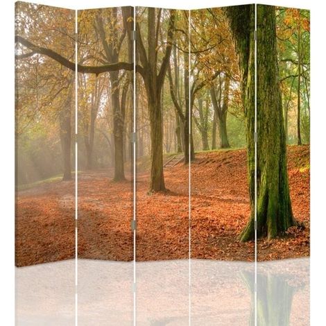 Paravento bilaterale, Autunno nella foresta - 180x170 (1/5)