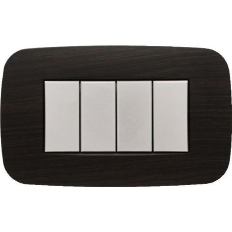 Trade Shop - FUTURA-ABDECKRAHMEN 3 4 6 MODULE WENGE-HOLZ KOMPATIBEL MIT BTICINO AXOLUTE -