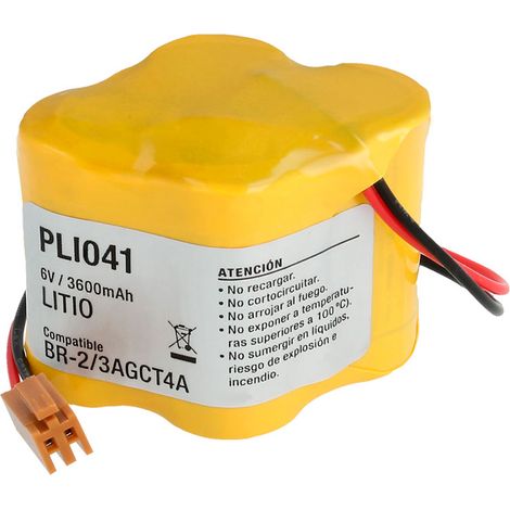Pila Litio 6Vdc 2800mA BR2/3x4 Medidas 34x34,5x34mm