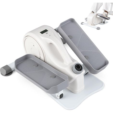 COSTWAY Appareil Elliptique de Bureau Portable avec Écran LCD (Blanc) (1/5)
