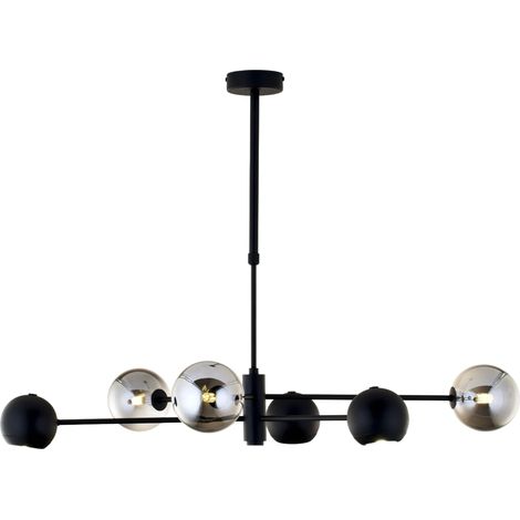 Lampadario sospeso nero Moka Jupiter 6 luci G9/GU10 (1/5)
