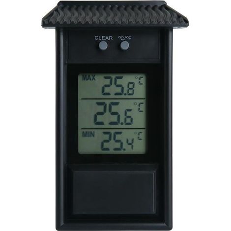 Thermomètre numérique - Surveillez les températures maximales et minimales avec ce thermomètre de serre intérieur et extérieur pratique et facile à installer 13,2x8x3 (cm) (1/3)