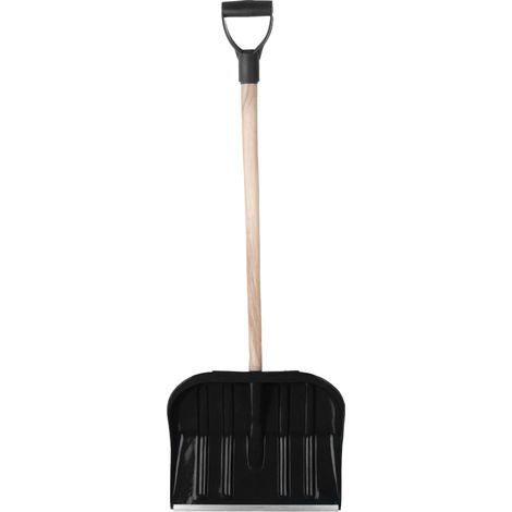 Schneeschaufel, breite und stabile Schaufel, schwarzes Blatt, Griff, Zubehör