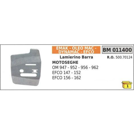 Placa lateral de barra de cadena OM 947 952 956 962 EFCO 147 011400 50070124